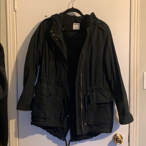Size M Old Navy Black Coat Shell - Picture 2 of 7